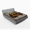 thumbnail image 1 of Ambesonne Halloween Fitted Sheet, Words Bats Art, Full Size, Multicolor, 1 of 3