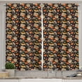 thumbnail image 1 of Ambesonne Halloween Kitchen Curtains, Mummy Sweets Pumpkins, 55"x36", Burnt Orange Quartz and Green, 1 of 3