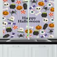 thumbnail image 1 of Ambesonne Halloween Kitchen Curtains, Scary Symbols and Candies, 55"x45", Pastel Purple Multicolor, 1 of 1