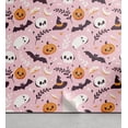 thumbnail image 1 of Ambesonne Halloween Peel & Stick Wallpaper for Home, Bats Hats Ghost Pumpkins, 13"x72", Orange Pale Pink Brown, 1 of 1
