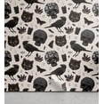 thumbnail image 1 of Ambesonne Halloween Peel & Stick Wallpaper for Home, Black Cat Raven Print, 13"x36", Grey Pale Eggshell and Orange, 1 of 5