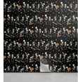thumbnail image 1 of Ambesonne Halloween Peel & Stick Wallpaper for Home, Skeletons Carnival, 13"x100", Charcoal Grey Apricot, 1 of 6