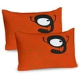 thumbnail image 1 of Ambesonne Halloween Pillow Sham 2 Pack, Cartoon Letter G Monster, 26"x20", White Black Red, 1 of 3