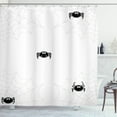 thumbnail image 1 of Ambesonne Halloween Shower Curtain, Funny Horror Character, 69"Wx84"L, White Black, 1 of 3