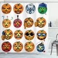 thumbnail image 1 of Ambesonne Halloween Shower Curtain, Pumpkin, 69"Wx84"L, Orange, 1 of 5