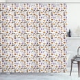 thumbnail image 1 of Ambesonne Halloween Shower Curtain, Vampire Pumpkin Flower, 69"Wx70"L, Marigold Violet and Grey, 1 of 4