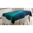 thumbnail image 1 of Ambesonne Halloween Tablecloth Rectangular Table Cover, Gothic Ghost, 60"x90", Blue, 1 of 4