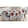 thumbnail image 1 of Ambesonne Halloween Tablecloth Rectangular Table Cover, Roses Gothic Skull, 60"x84", Grey, 1 of 4