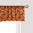 thumbnail image 1 of Ambesonne Halloween Window Valance, Flying Bats Repetition, 54" X 12", Orange Grey, 1 of 2