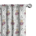 thumbnail image 1 of Ambesonne Hamsa Window Curtains, All Seeing Eye Ethnic Print, Each 28" W x 63" L, Peach Pink Blue, 1 of 4