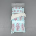 thumbnail image 1 of Ambesonne Hamsa Bedding Set 3 Pcs, Boho Ornate Art, Twin XL, Blue Pink, 1 of 3