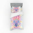thumbnail image 1 of Ambesonne Hamsa Bedding Set 3 Pcs, Energy Flow Aura Yoga, Twin, Pale Pink Peach and Aqua, 1 of 2