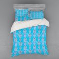 thumbnail image 1 of Ambesonne Hamsa Bedding Set 4 Pcs, Moroccan Hand and Eye, Queen, Blue Navy Blue and White, 1 of 2