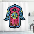 thumbnail image 1 of Ambesonne Hamsa Shower Curtain, Hippie Boho Hand, 69"Wx70"L, Pink Blue Yellow, 1 of 5