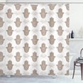 thumbnail image 1 of Ambesonne Hamsa Shower Curtain, Mandala Inspired Motif, 69"Wx84"L, Caramel, 1 of 3