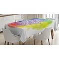 thumbnail image 1 of Ambesonne Hamsa Tablecloth Rectangular Table Cover, Circle of Dreamy Vivid Colors, 60"x84", Multicolor, 1 of 3
