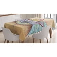 thumbnail image 1 of Ambesonne Hamsa Tablecloth Rectangular Table Cover, Wings Eye, 52"x70", Turquoise Apricot, 1 of 4
