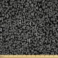 thumbnail image 1 of Ambesonne Hangul Korean Print Fabric by the Yard Microfiber, Korea Alphabet, 2 Yards, Pale Taupe Black, 1 of 1