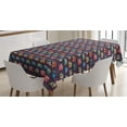 thumbnail image 1 of Ambesonne Happy Camper Tablecloth Rectangular Table Cover, Retro Colorful Vans, 60"x84", Multicolor, 1 of 4