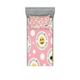 thumbnail image 1 of Ambesonne Happy Emoji Fitted Sheet & Pillow Sham Set, Pop Simple Yellow Faces, Twinxl, Pale Pink Ivory, 1 of 2