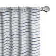 thumbnail image 1 of Ambesonne Harbour Stripe Curtains, Abstract Ocean, Pair of 28"x84", Pale Slate Blue White, 1 of 5
