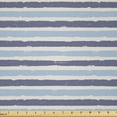 thumbnail image 1 of Ambesonne Harbour Stripe Fabric by the Yard Microfiber, Sketchy Stripes, 1 Yard, Cadet Blue Pale, 1 of 2