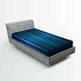 thumbnail image 1 of Ambesonne Harbour Stripe Fitted Sheet 2 Pcs Set, Vibrant Blue, Twin, Navy Blue Teal, 1 of 3