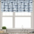 thumbnail image 1 of Ambesonne Harbour Stripe Valance Pack of 2, Watercolor Brush, 42"X18", Night Blue White, 1 of 3