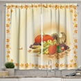 thumbnail image 1 of Ambesonne Harvest Kitchen Curtains, Maple Tree Frame Rustic, 55"x24", Multicolor, 1 of 1