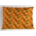 thumbnail image 1 of Ambesonne Harvest Pillow Sham, Vibrant Colored Pumkins, 26" X 20", Orange Green, 1 of 2