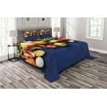 thumbnail image 1 of Ambesonne Harvest Quilted Bedspread Set 3 Pcs, Real Fruits Veggies Photo, King Size, Multicolor, 1 of 3