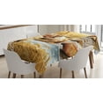 thumbnail image 1 of Ambesonne Harvest Tablecloth Rectangular Table Cover, Bread Making Wheat, 60"x90", Earth Yellow Brown, 1 of 4