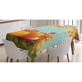 thumbnail image 1 of Ambesonne Harvest Tablecloth Rectangular Table Cover, Fall Season Yield Leaf, 60"x90", Orange Vermilion Green, 1 of 4