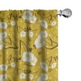 thumbnail image 1 of Ambesonne Hawaii Window Curtains, Flower Spring Blossom, Each 28" W x 63" L, Earth Yellow Umber, 1 of 4