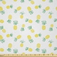 thumbnail image 1 of Ambesonne Hawaii Fabric by the Yard Microfiber, Exotic Fruits Pattern, 2 Yards, Yellow and Sea Green, 1 of 2