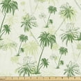 thumbnail image 1 of Ambesonne Hawaii Fabric by the Yard Upholstery, Sketch Style Palm Trees, 3 Yards, Forest Green Pale Green, 1 of 4
