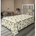 thumbnail image 1 of Ambesonne Hawaii Flat Sheet, Simplistic Palms Pattern, TwinXL Size, Cream Cocoa and Khaki, 1 of 1