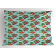 thumbnail image 1 of Ambesonne Hawaii Pillow Sham, Blooming Hibiscuses, 26" X 20", Multicolor, 1 of 2