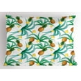 thumbnail image 1 of Ambesonne Hawaii Pillow Sham, Botany Inspired Fruits, 36" X 20", Jade Green Marigold, 1 of 2