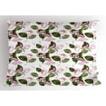 thumbnail image 1 of Ambesonne Hawaii Pillow Sham, Retro Flowers Illustration, 36" X 20", Dried Rose Olive Green, 1 of 2