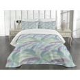 thumbnail image 1 of Ambesonne Hawaii Quilted Bedspread Set 3 Pcs, Abstract Tropic Leaves, Queen Size, Multicolor, 1 of 5