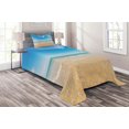 thumbnail image 1 of Ambesonne Hawaii Quilted Coverlet 2 Pcs, Tropic Sea Sky Scenery, Twin Size, Cream Blue, 1 of 2