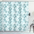 thumbnail image 1 of Ambesonne Hawaii Shower Curtain, Faded Flower Silhouettes, 69"Wx70"L, Pale Blue Turquoise, 1 of 3