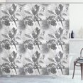 thumbnail image 1 of Ambesonne Hawaii Shower Curtain, Monochrome Exotic Parrot, 69"Wx75"L, Grey White, 1 of 5