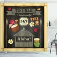 thumbnail image 1 of Ambesonne Hawaii Shower Curtain, Traditional Tiki Bar, 69"Wx70"L, Multicolor, 1 of 3
