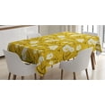 thumbnail image 1 of Ambesonne Hawaii Tablecloth Rectangular Table Cover, Flower Spring Blossom, 60"x90", Earth Yellow Umber, 1 of 4