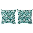 thumbnail image 1 of Ambesonne Hawaii Throw Pillow Cover 2 Pack, Tropic Botanical Bloom Art, 20", Teal Seafoam, 1 of 2