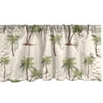 thumbnail image 1 of Ambesonne Hawaii Valance Pack of 2, Simplistic Palms Pattern, 54"X18", Cream Cocoa and Khaki, 1 of 4
