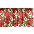 thumbnail image 1 of Ambesonne Hawaii Window Valance, Botanic Bouquet Retro, 54" X 12", Beige Fern Green Red, 1 of 3