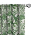 thumbnail image 1 of Ambesonne Hawaiian Colors Window Curtains, Different Leaves, Each 28" W x 95" L, Green and Coconut, 1 of 4